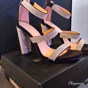 Windsor rhinestone heels